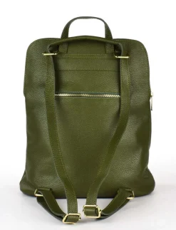 Zaino donna in pelle 001 Verde