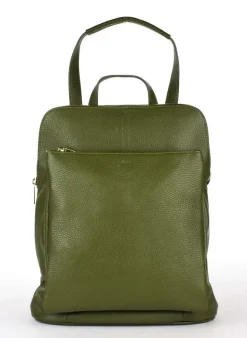 Zaino donna in pelle 001 Verde