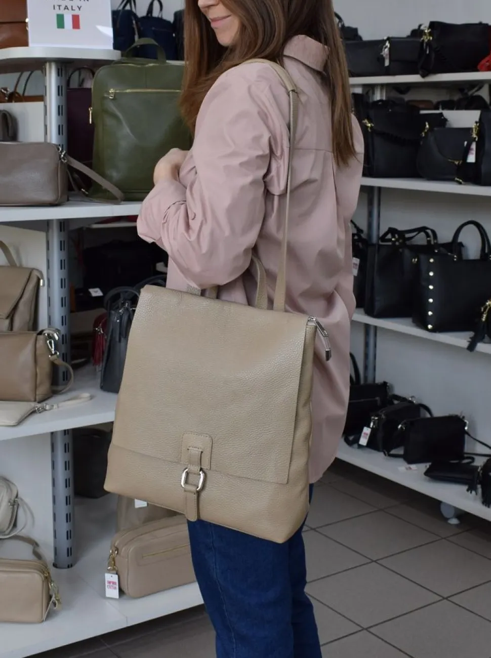 Zaino donna tracollabile 20150 Ecru