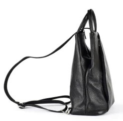 Zaino e monospalla donna in pelle 20055 Nero