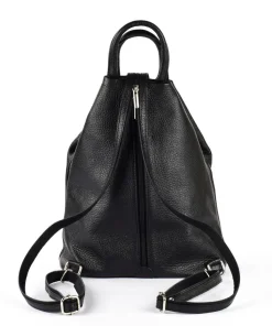 Zaino e monospalla donna in pelle 20055 Nero