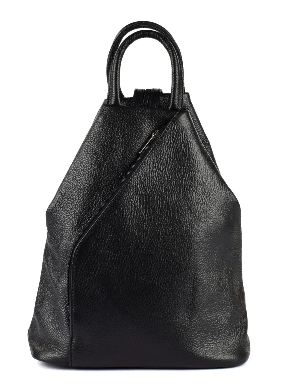 Zaino e monospalla donna in pelle 20055 Nero