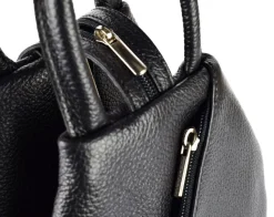 Zaino e monospalla donna in pelle 20055 Nero