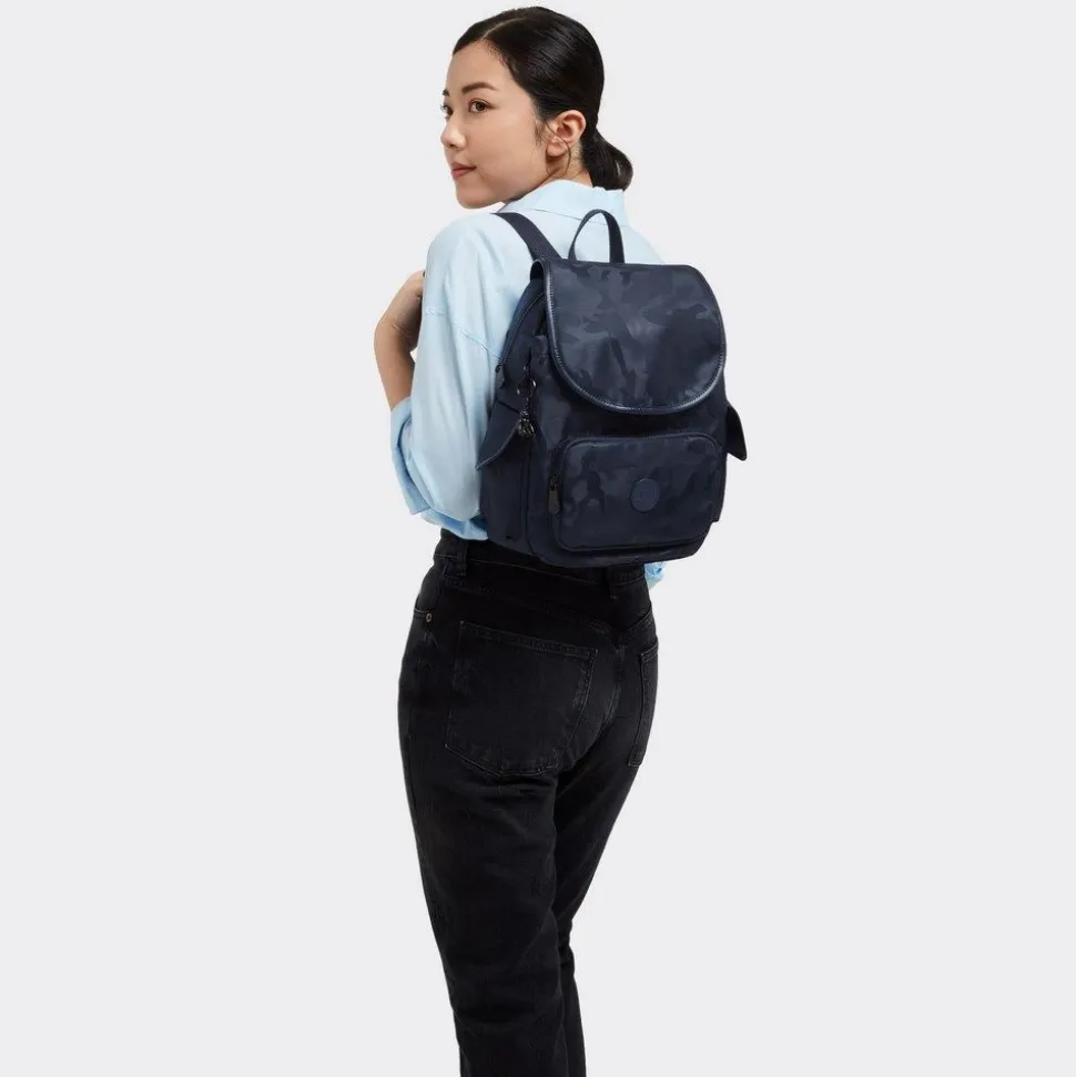 Zaino Kipling City Pack S Satin Camo Blue