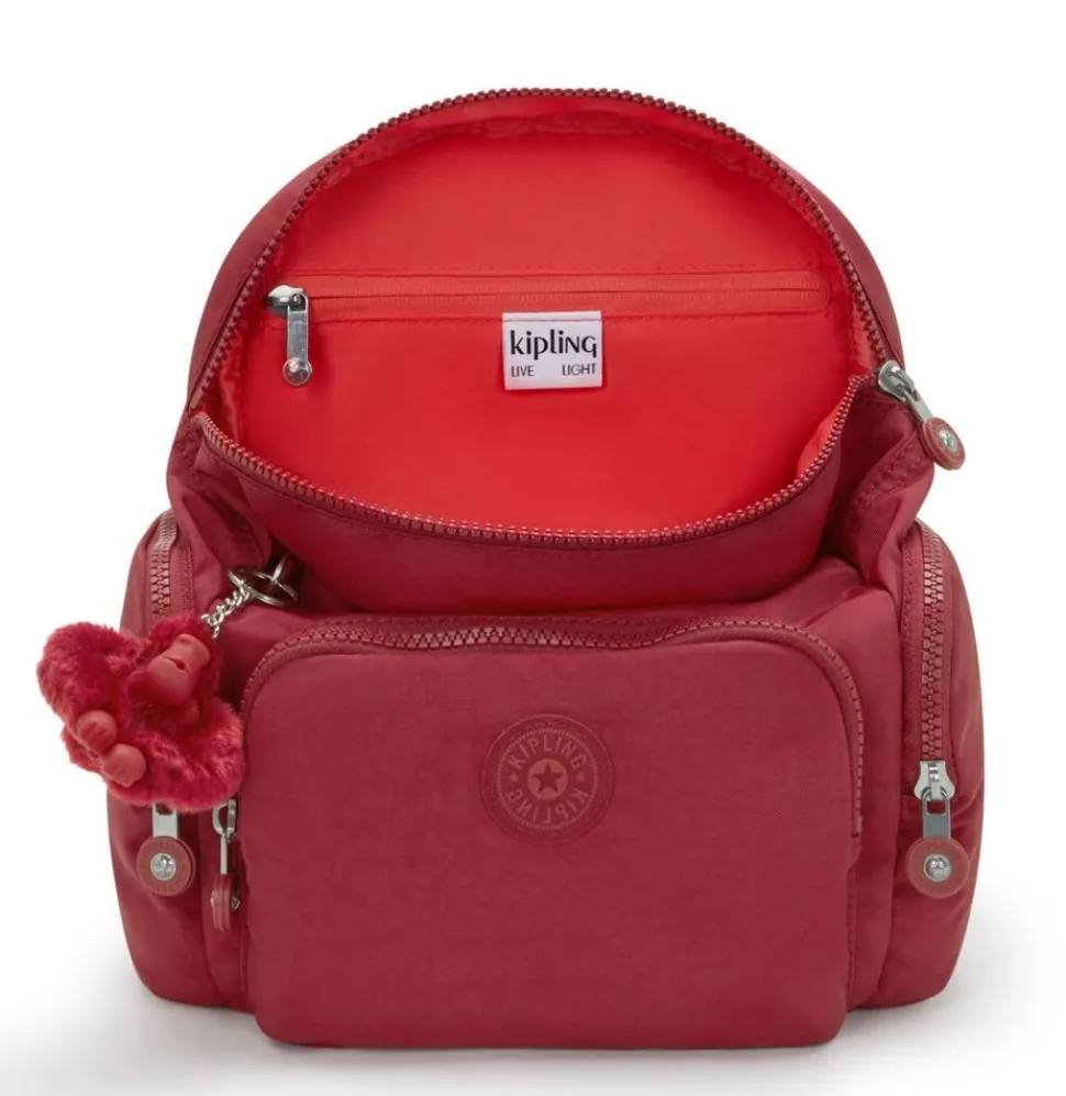 Zaino Kipling City Zip Mini Funky Red