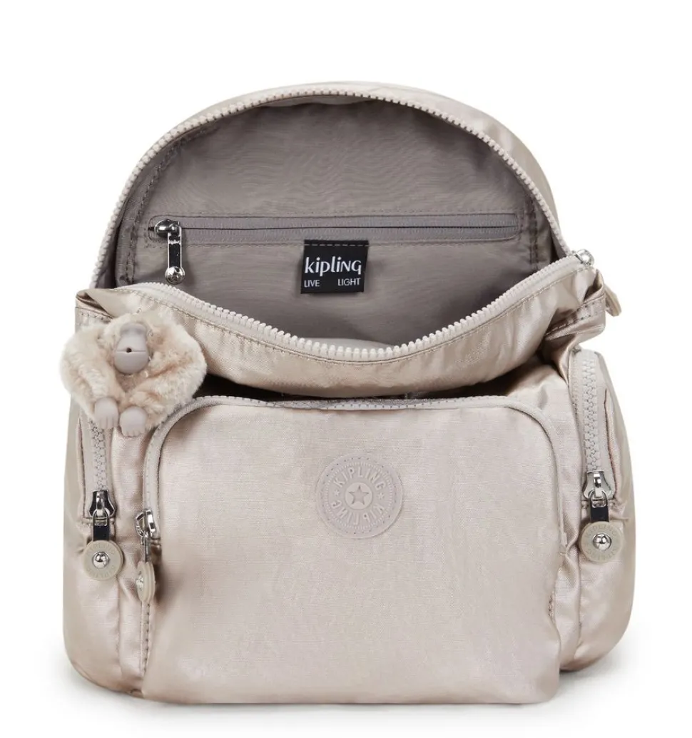 Zaino Kipling City Zip Mini Metallic Glow