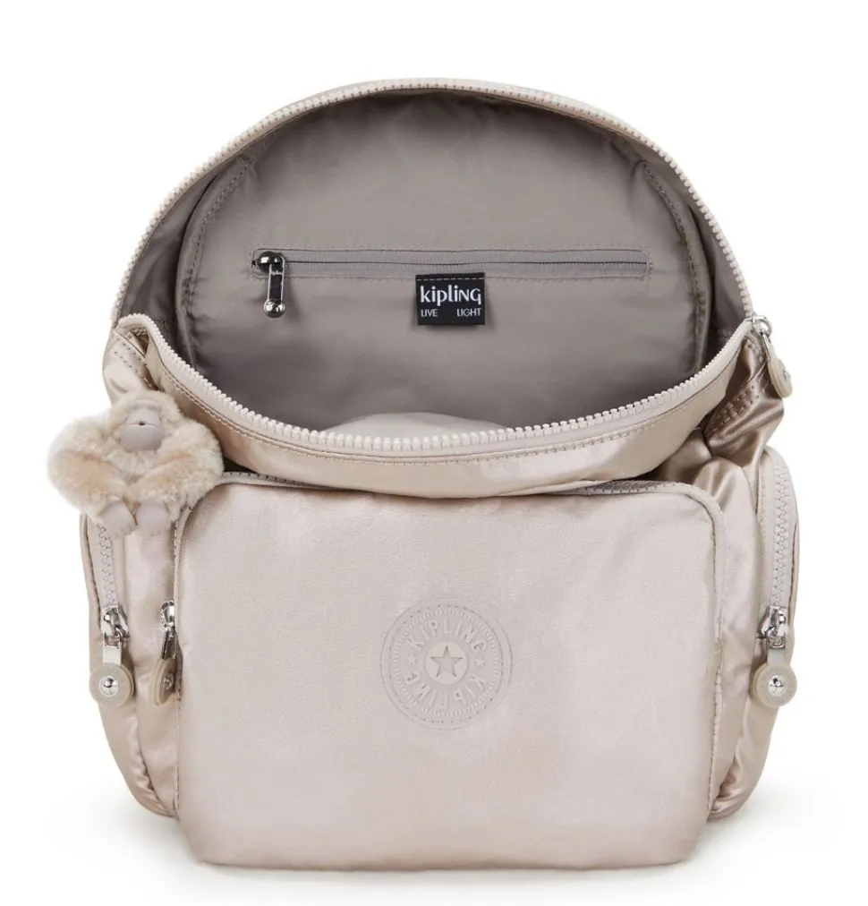 Zaino Kipling City Zip S Metallic Glow