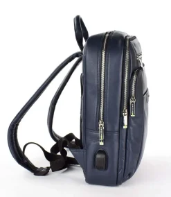 Zaino lavoro in pelle Acciaio 8471 Blu