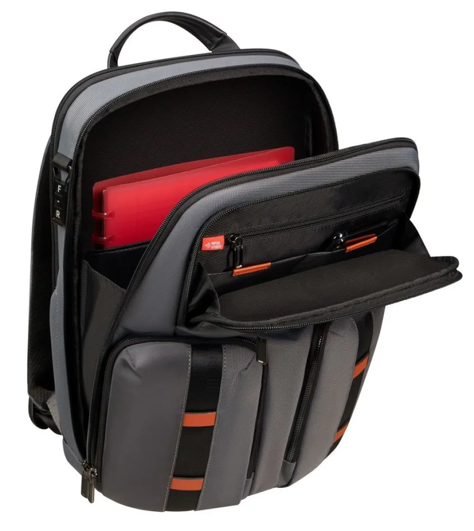 Zaino lavoro 15,6" Samsonite Urban-Eye Grigio/Cognac