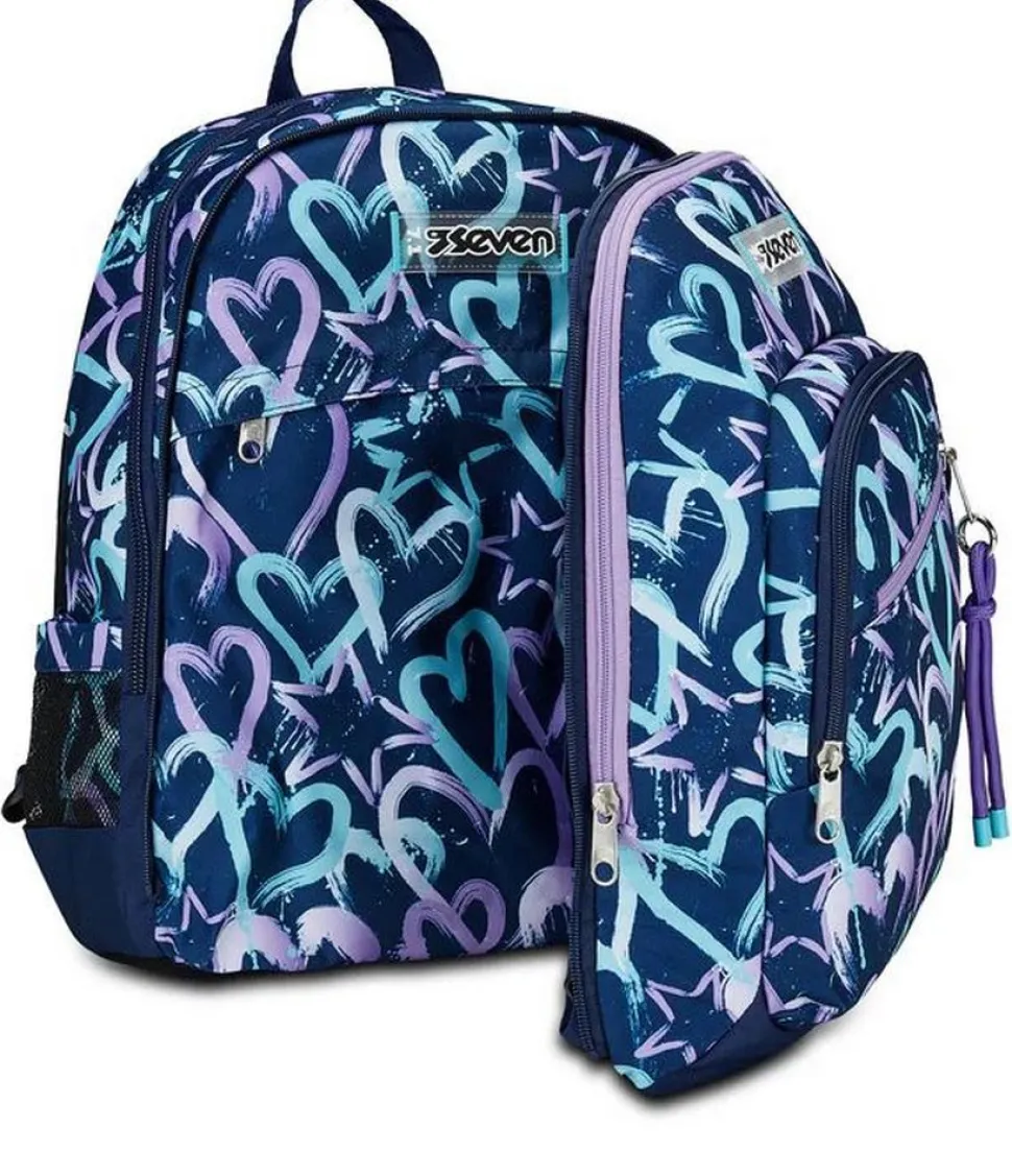 Zaino scuola Seven Advanced Detach Crystal Purple