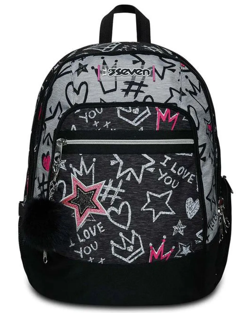 Zaino scuola Seven Advanced Zipper Glamy