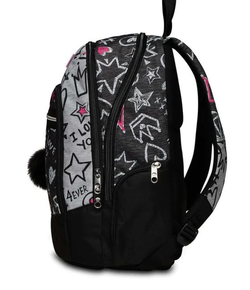 Zaino scuola Seven Advanced Zipper Glamy