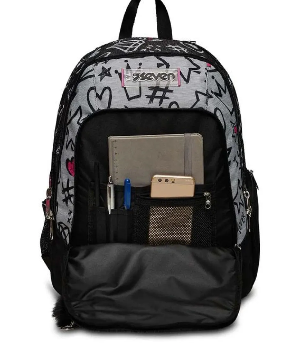 Zaino scuola Seven Advanced Zipper Glamy