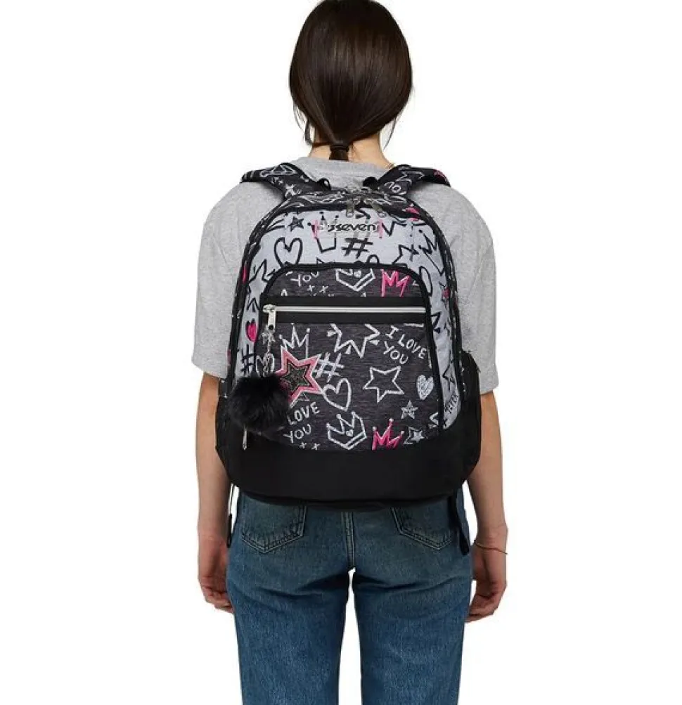Zaino scuola Seven Advanced Zipper Glamy