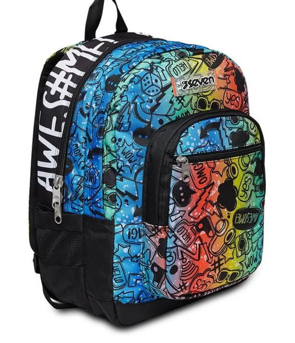 Zaino scuola Seven Freethink Fluo Stamp