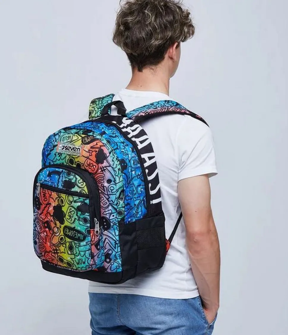 Zaino scuola Seven Freethink Fluo Stamp