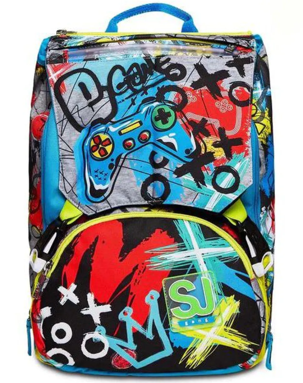Zaino scuola SJ estensibile Big Glitzled Boy