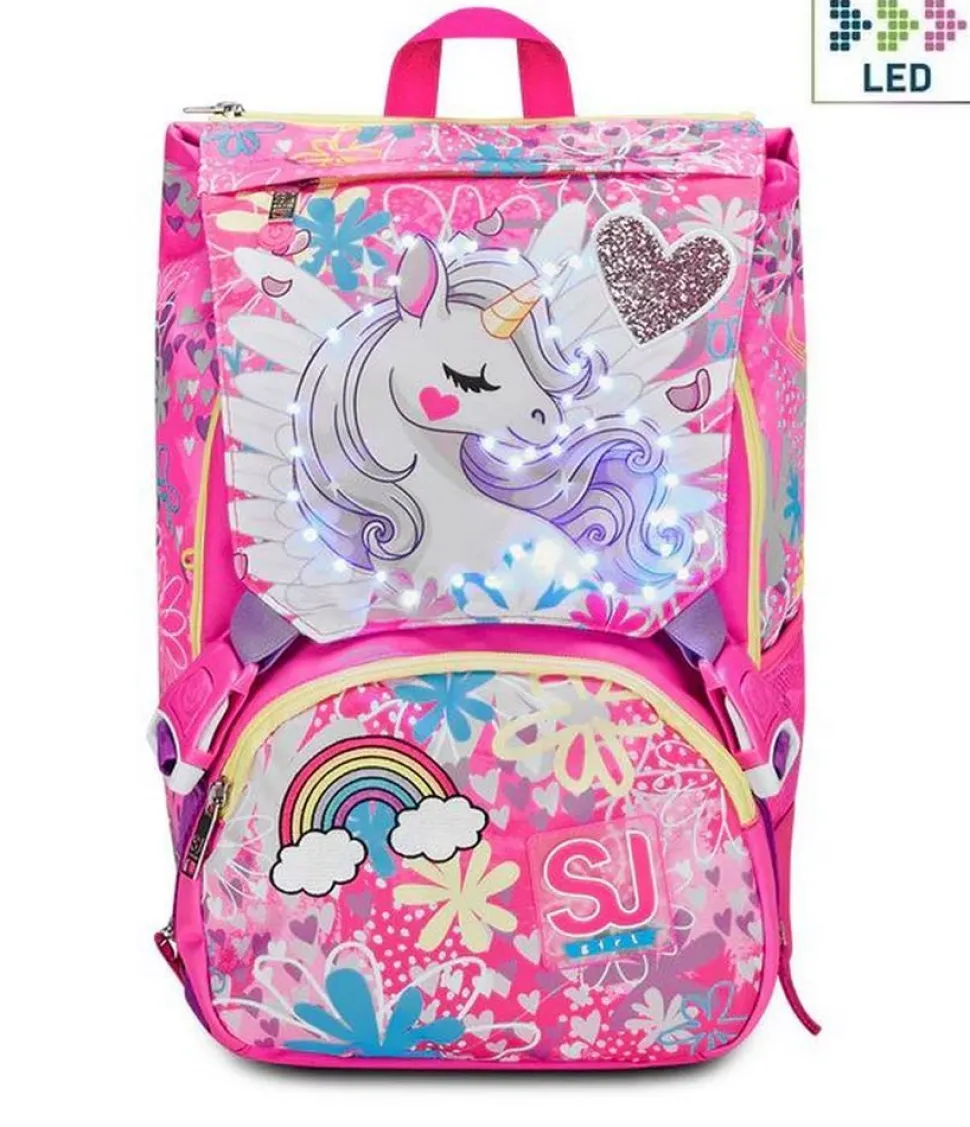 Zaino scuola SJ estensibile Big Unicorn Led