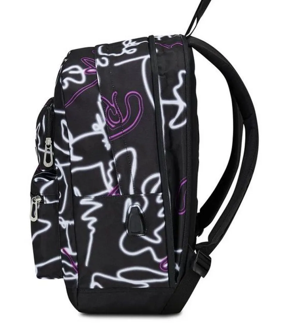 Zaino Seven The Double Pro Pockets estensibile Jet Black