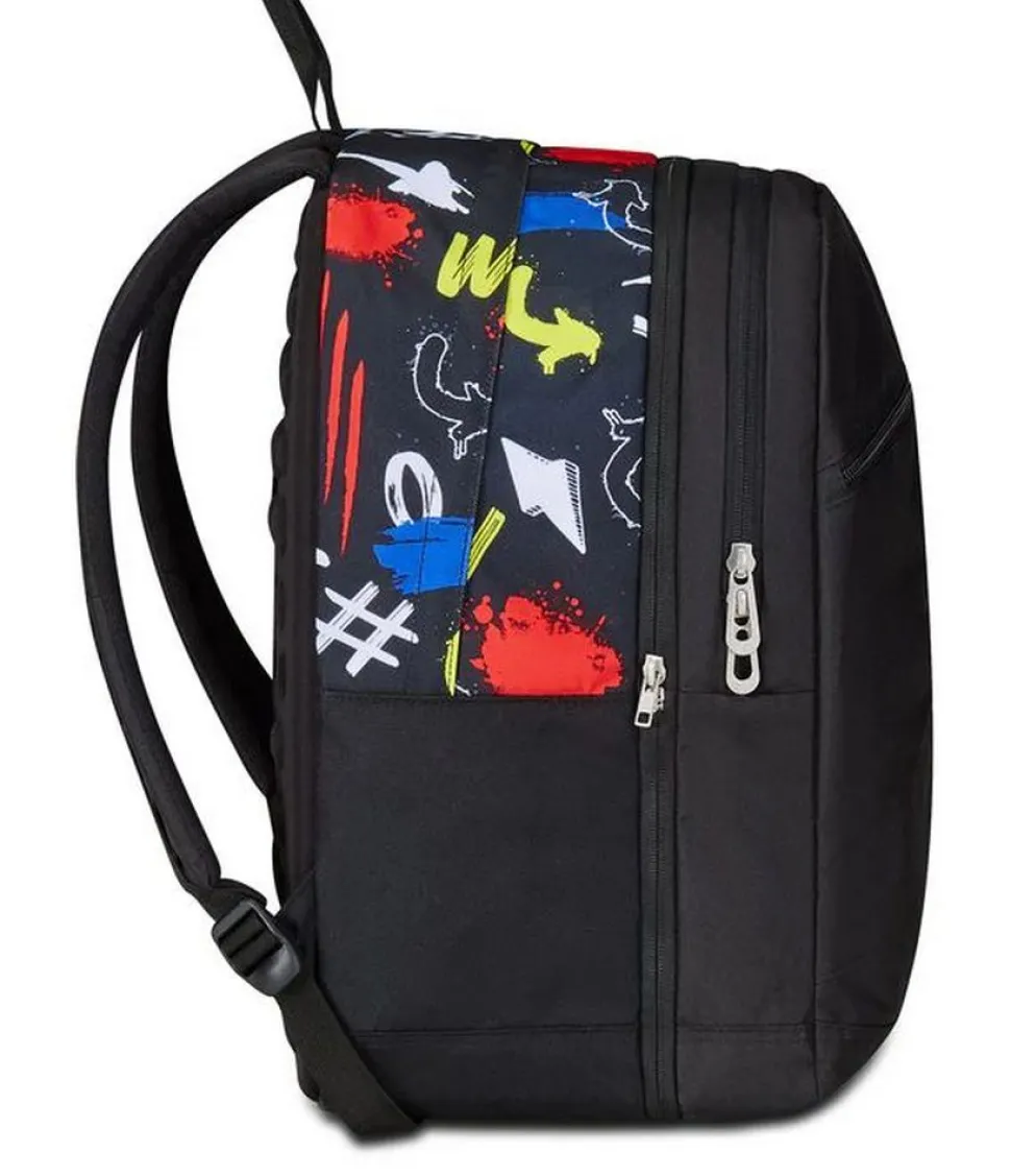 Zaino Seven The Double Pro XXL Detach Reversibile Graffiti Load Jet Black