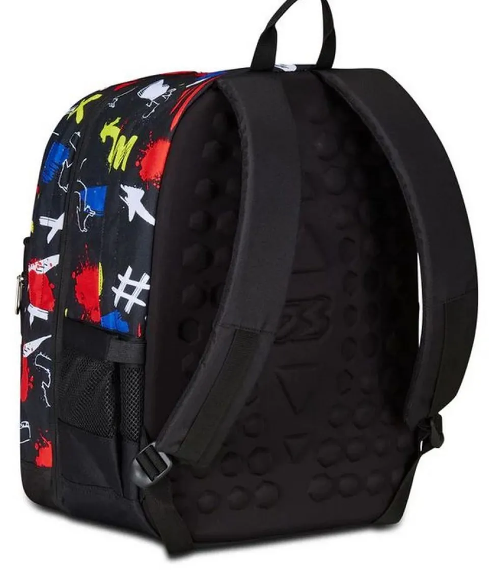 Zaino Seven The Double Pro XXL Detach Reversibile Graffiti Load Jet Black